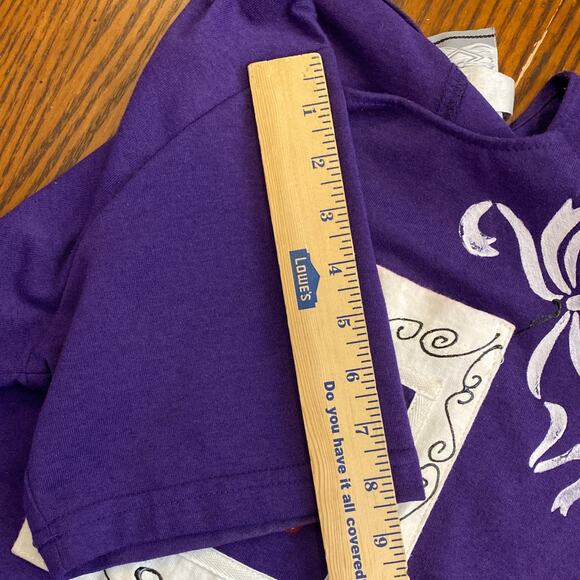 Red Hat Society Purple Dress Large Center Pocket Size S Embellished Wearable Art - Picture 13 of 15